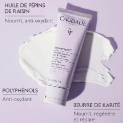 CAUDALIE Crèmes Mains^Crème Réparatrice Mains et Ongles au Beurre de Karité
