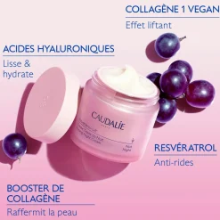 CAUDALIE Anti-Rides, Fermeté|Crèmes De Nuit^Crème Tisane de Nuit au Resvératrol, alternative au Rétinol