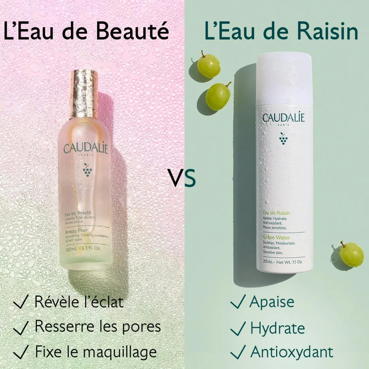 CAUDALIE Formats Voyage|Eaux & Lotions^Eau de Raisin 75mL