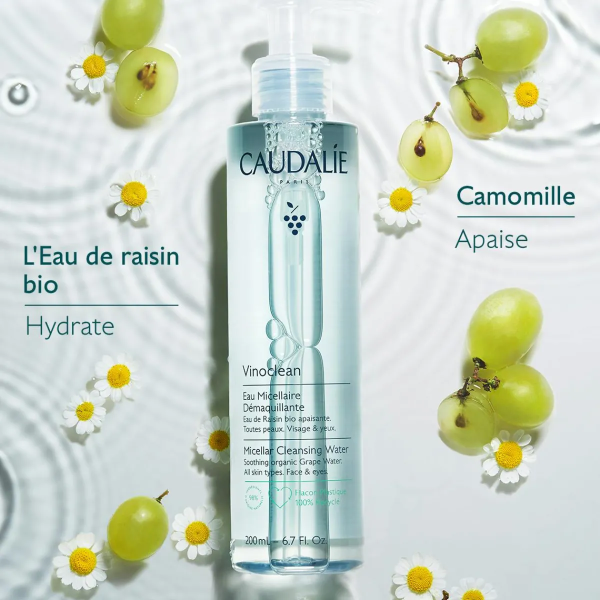 CAUDALIE Démaquillants & Nettoyants^Eau Micellaire Démaquillante à la Camomille - 400ml