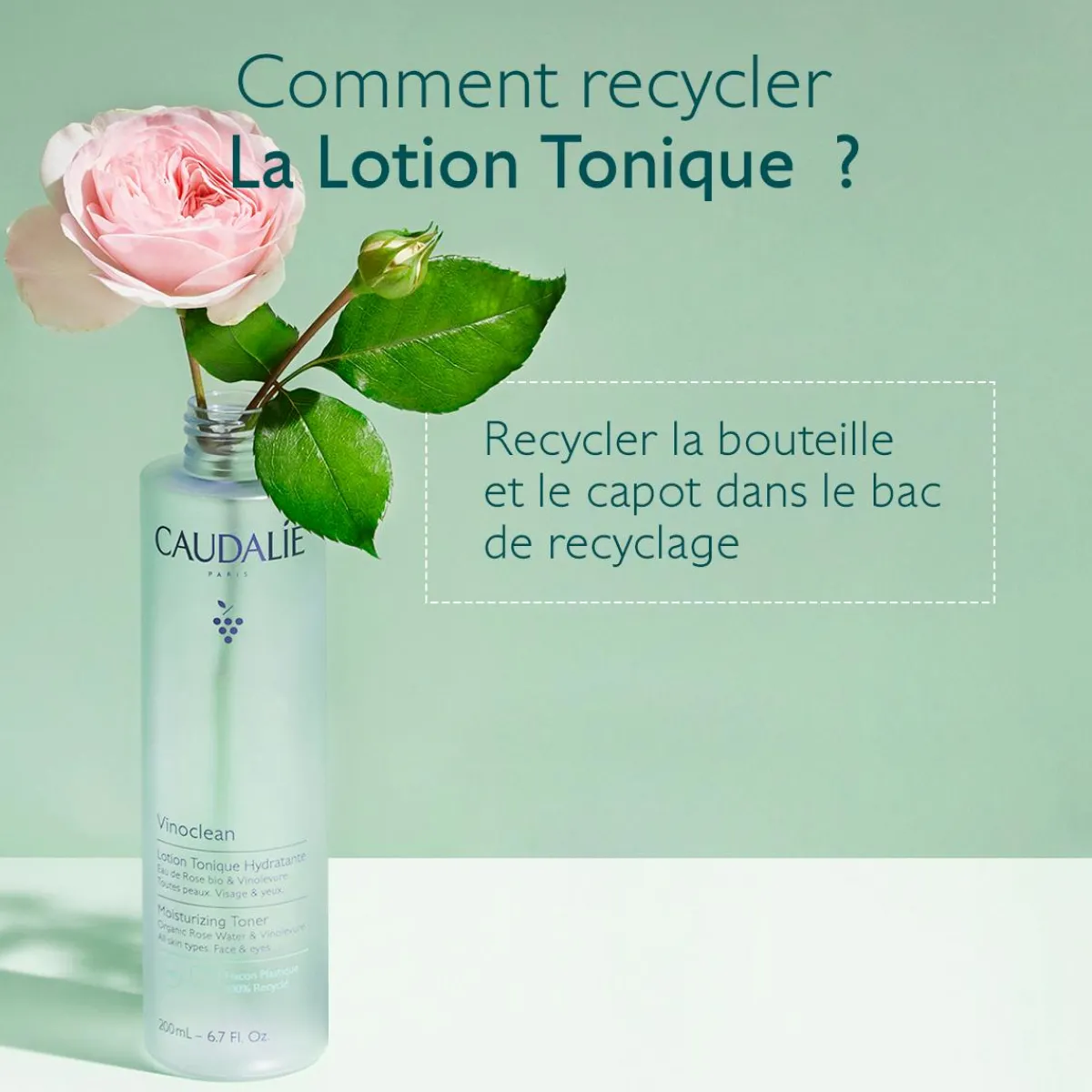 CAUDALIE Eaux & Lotions|Démaquillants & Nettoyants^Lotion Tonique Hydratante à l'Eau de Rose Bio - 200ml