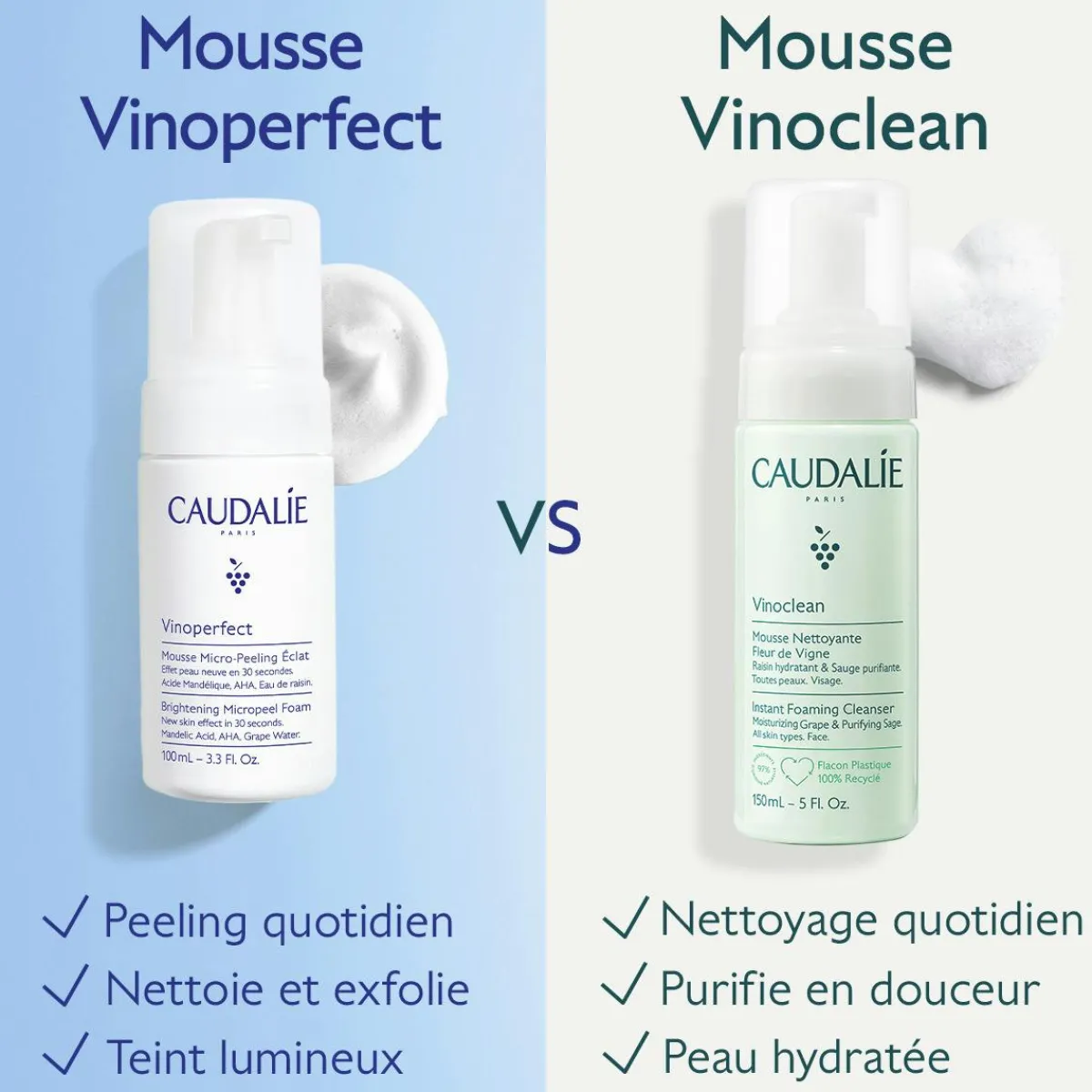 CAUDALIE Éclat, Anti-Taches|Formats Voyage^Mousse Micro-Peeling Éclat à l'Acide Mandélique (AHA) - 50mL