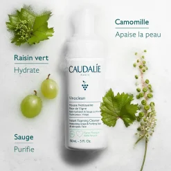 CAUDALIE Formats Voyage|Démaquillants & Nettoyants^Mousse Nettoyante Visage Fleur de Vigne - 50ml