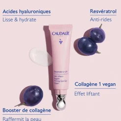 CAUDALIE Anti-Cernes, Poches|Anti-Rides, Fermeté^Soin Liftant Regard au Resvératrol, alternative au Rétinol